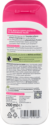 Šampon za lase brez sijaja z rožno vodo in rastlinskim proteinom alverde NATURKOSMETIK