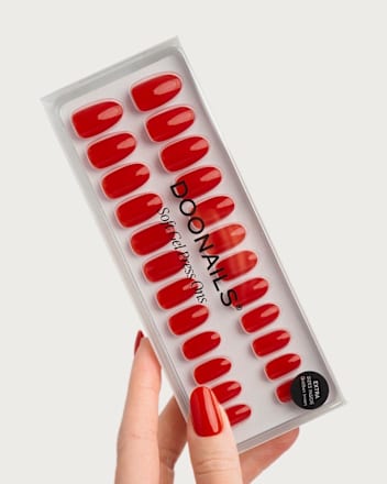 Künstliche Nägel Press Ons Medium Round Rose Red Doonails