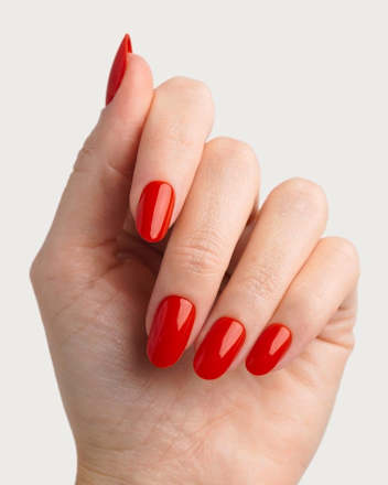 Künstliche Nägel Press Ons Medium Round Rose Red Doonails