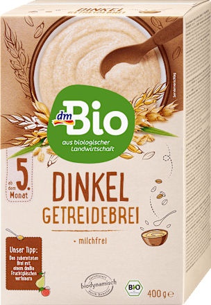 Getreidebrei Dinkel ab dem 5. Monat, (2x200 g) dmBio