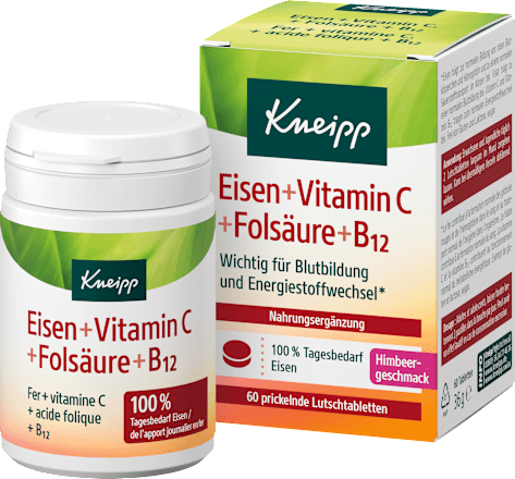 Lutschtabletten Eisen + Folsäure + Vitamin C + B12 Kneipp