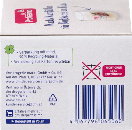 Wachs Nachfüller für Duftgläser Vanille Profissimo