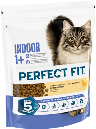 Trockenfutter Katze Indoor 1+ mit Huhn, Adult PERFECT FIT