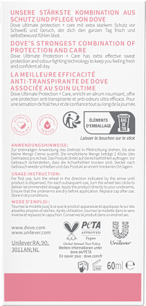 Antitranspirant Deocreme ultimate protection +care pomegranate & lemon verbena Dove
