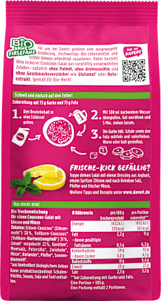 Fertiggericht, Protein Couscous Salat Davert