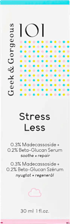 Pleťové sérum Stress Less 0,3 % Madecassoside + 0,2 % Beta-Glucan Geek&Gorgeous