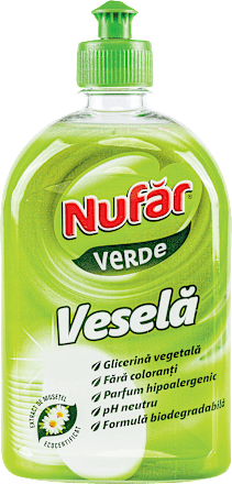 Detergent veselă verde Nufar