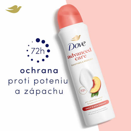 Dámsky antiperspirant v spreji Advanced Care Peach & White Blossom Dove