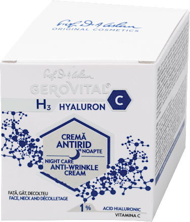 Cremă antirid de noapte H3 Hyaluron C GEROVITAL