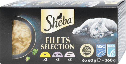 Cibo umido per gatti mix pollo, gamberetti e pesce Sheba