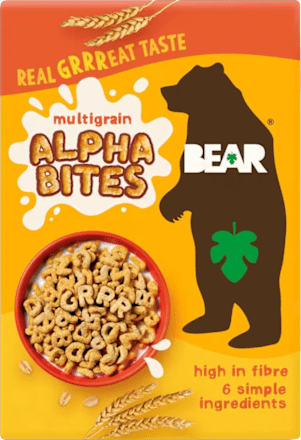 Celozrnné písmenkové cereálie Alphabites Bear