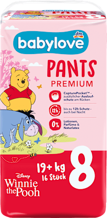 Pannolini a mutandina premium misura 8 (19+ kg) babylove