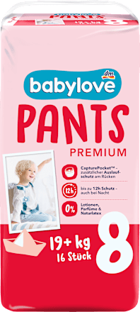 Pannolini a mutandina premium misura 8 (19+ kg) babylove