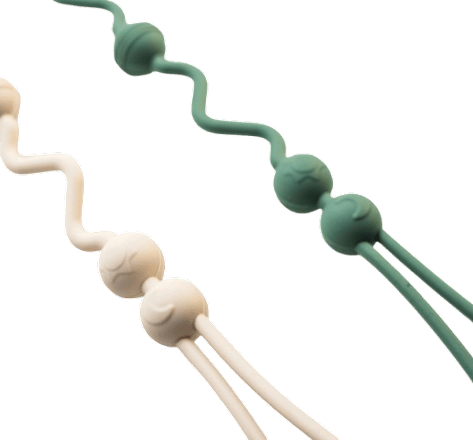 Set lănțișoare de silicon pentru suzetă, verde  babysnugg