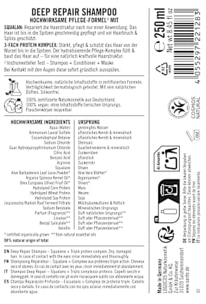 Deep Repair Shampoo Santé naturally.
