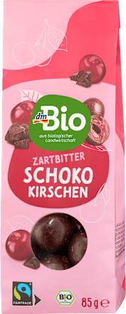 višně sušené mrazem v hořké čokoládě dmBio