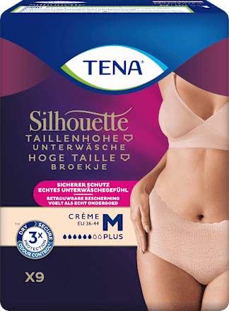 Silhouette Crème Schutzunterwäsche Größe M Plus TENA