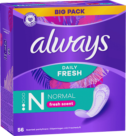 Slipeinlagen Daily Fresh Normal mit Frischeduft, Big Pack always