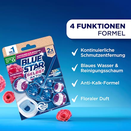 WC-Stein Selbst Aktiv Blüten Frische BLUE STAR