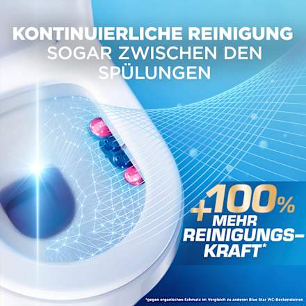 WC-Stein Selbst Aktiv Blüten Frische BLUE STAR