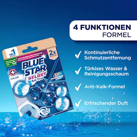 WC-Stein Selbst Aktiv Chlor BLUE STAR