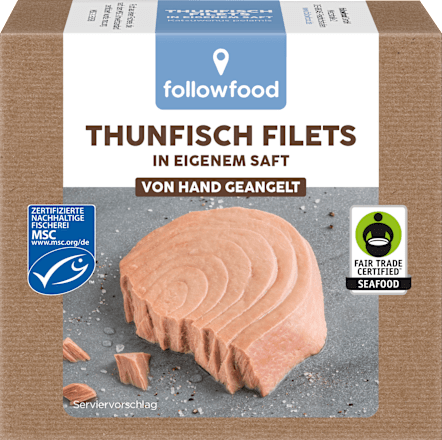 Thunfisch Filets, in eigenem Saft, MSC Zertifizierung followfood