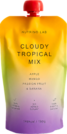 Voćni pire Cloudy Tropical Mix – jabuka, mango, marakuja i banana Nutrino Lab