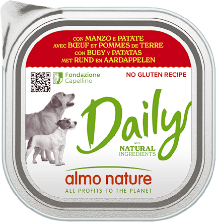 Cibo per cani Daily con manzo e patate almo nature
