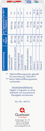 Glucosamin 1650 Kapseln 100 St Doppelherz