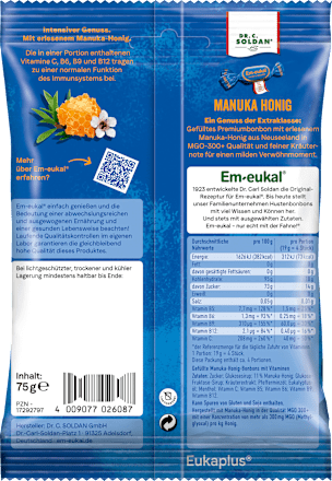 Bonbon, Manuka Honig, gefüllt Em-eukal