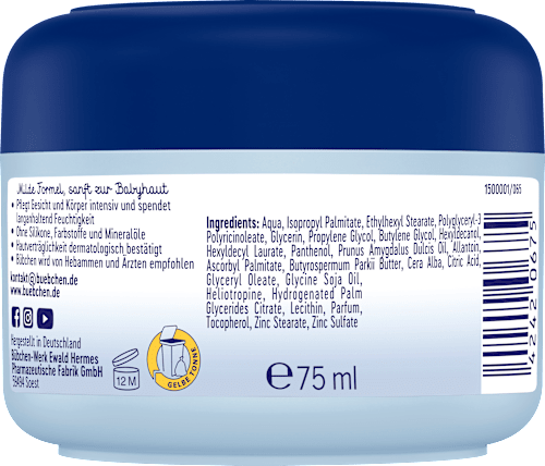 Baby Pflegecreme sensitiv  Bübchen