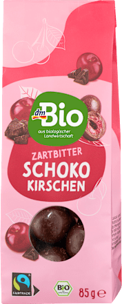 Kirschen in Zartbitterschokolade dmBio