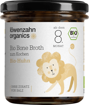 Knochenbrühe aus Huhn ab dem 8. Monat  Löwenzahn Organics