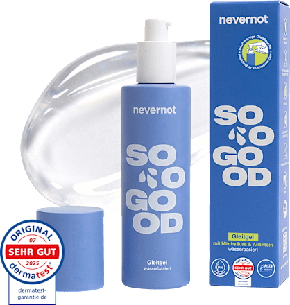 Gleitgel soo good mit Milchsäure & Allantoin, wasserbasiert nevernot