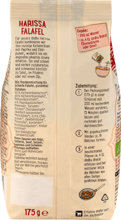 Falafel z pastą harissa dmBio