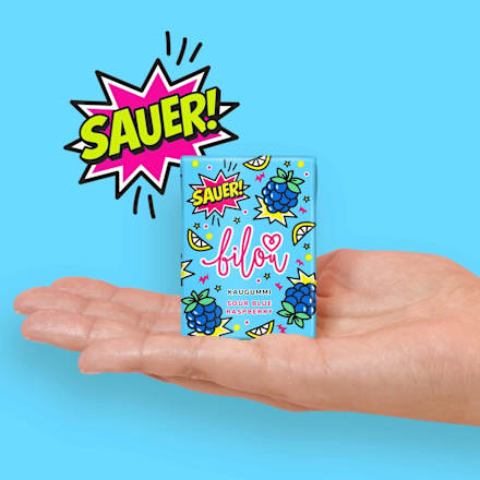 Kaugummi, Sour Blue Raspberry  bilou
