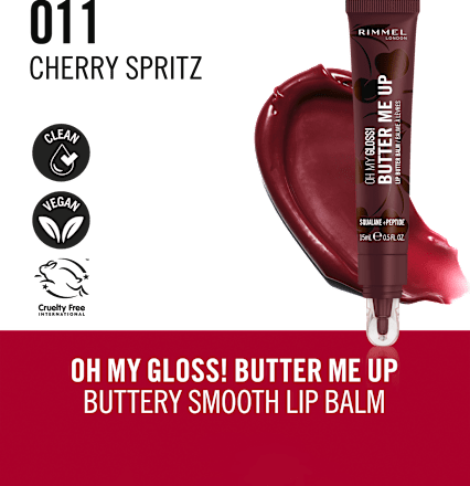 Oh My Gloss! Butter Me Up balzam za ustnice, 011 Cherry Spritz RIMMEL LONDON