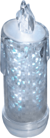 Świeca Led brokatowa, zimne światło z bateriami 18 cm subito