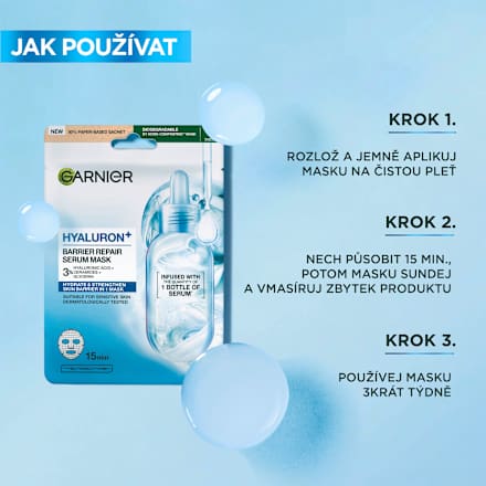 HYALURON+ textilní pleťová maska GARNIER