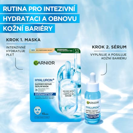 HYALURON+ textilní pleťová maska GARNIER