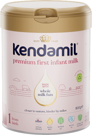 Tejalapú prémium anyatej-helyettesítő tápszer, újszülött kortól Kendamil