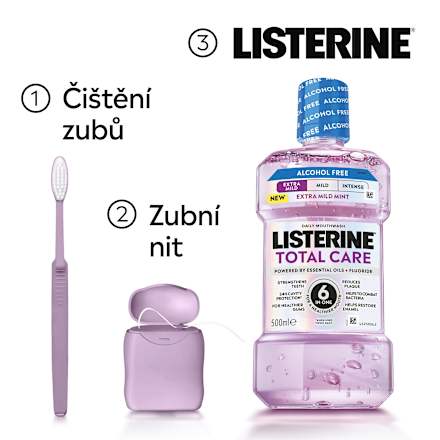ústní voda Total Care Mild Mint Listerine
