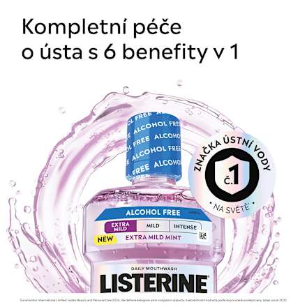 ústní voda Total Care Mild Mint Listerine
