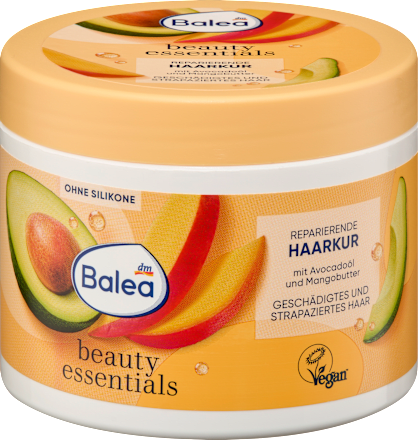 Regeneráló hajpakolás Beauty Essentials, sérült és töredezett hajra Balea