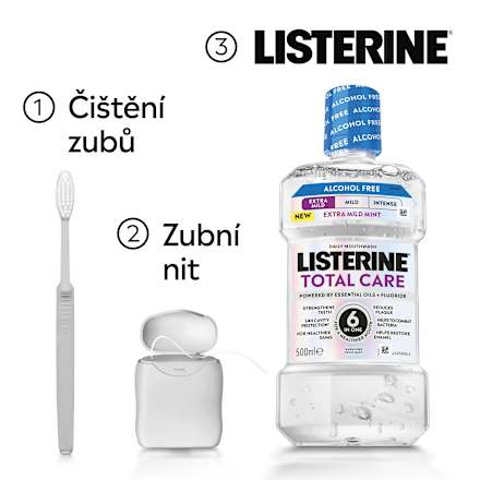 ústní voda Total Care Extra Mild Mint Listerine