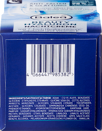 Anti Falten Nachtcreme Beauty Hyaluron Balea