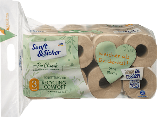 Toaletni papir Pro Climate, 3-slojni, 16 x 220 Sanft&Sicher