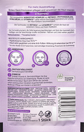 Tuchmaske Retinol Balea