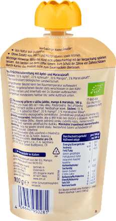 Quetschie Smoothie Mango & Maracuja in Apfel ab 1 Jahr babylove