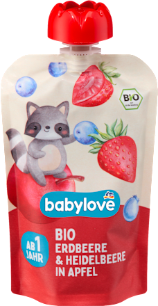 Quetschie Erdbeere & Heidelbeere in Apfel ab 1 Jahr babylove